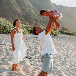 Oahu Photographer capturing family photos, North Shore, Hawaii.