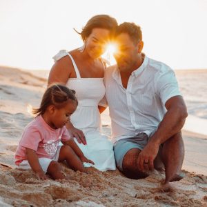 Family session photographed on Oahu's North Shore, Hawaii